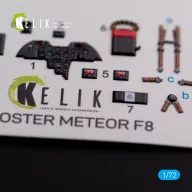   Kelik Gloster Meteor F.8 interior 3D decals for Airfix kit 1:72 (K72077)