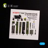   Kelik F-84F Thunderstreak interior 3D decals for Special Hobby kit 1:72 (K72079)
