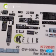   Kelik OV-10D+ Bronco interior 3D decals for ICM kit 1:72 (K72081)