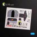 Kelik S-2A Tracker interior 3D decals for Hasegawa kit 1:72 (K72082)