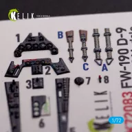   Kelik Fw 190 D-9 interior 3D decals for IBG Models kit 1:72 (K72083)