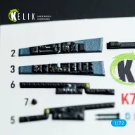   Kelik F-8E Crusader - interior 3D decals for Academy kit 1:72 (K72084)