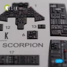 Kelik F-89 D/J Scorpion interior 3D decals for Revell kit 1:72 (K72090)