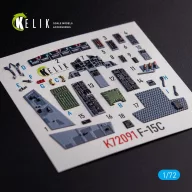   Kelik F-15C - interior 3D decals for FineMolds kit 1:72 (K72091)