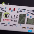 Kelik F-15D - interior 3D decals for FineMolds kit 1:72 (K72092)