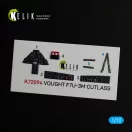 Kelik Vought F7U-3M Cutlass - interior 3D decals for Fujimi kit 1:72 (K72094)