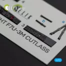 Kelik Vought F7U-3M Cutlass - interior 3D decals for Fujimi kit 1:72 (K72094)