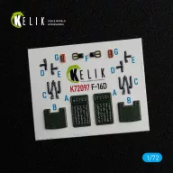 Kelik F-16D interior 3D decals for Revell kit 1:72 (K72097)