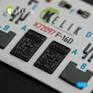 Kelik F-16D interior 3D decals for Revell kit 1:72 (K72097)
