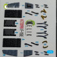 Kelik F-15E - interior 3D decals for GWH kit 1:72 (K72098)