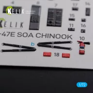   Kelik MH-47E interior 3D decals for Italeri kit 1:72 (K72102)