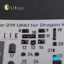 Kelik HE-219 UHU interior 3D decals for Dragon kit 1:72 (K72104)