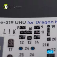   Kelik HE-219 UHU interior 3D decals for Dragon kit 1:72 (K72104)