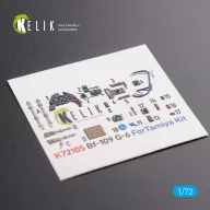   Kelik BF109 G-6 interior 3D decals for Tamiya kit 1:72 (K72105)