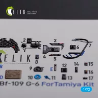   Kelik BF109 G-6 interior 3D decals for Tamiya kit 1:72 (K72105)