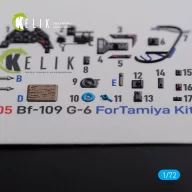   Kelik BF109 G-6 interior 3D decals for Tamiya kit 1:72 (K72105)