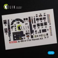  Kelik Ju-88 A-1 interior 3D decals for Revell kit 1:72 (K72106)