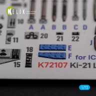 Kelik KI-21 interior 3D decals for ICM kit 1:72 (K72107)