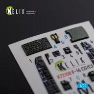   Kelik F-16 CG/CJ interior 3D decals for Academy kit 1:72 (K72108)