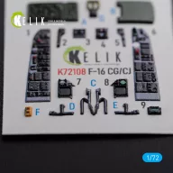   Kelik F-16 CG/CJ interior 3D decals for Academy kit 1:72 (K72108)