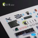Kelik F-16 CJ (Block 50) interior 3D decals for Tamiya kit 1:72 (K72110)