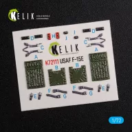 Kelik F-15E interior 3D decals for Academy kit 1:72 (K72111)