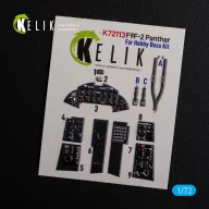   Kelik F9F-2 Panther interior 3D decals for HobbyBoss kit 1:72 (K72113)