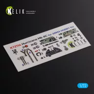  Kelik Hurricane Mk IIC interior 3D decals for Arma Hobby kit 1:72 (K72114)