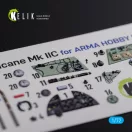 Kelik Hurricane Mk IIC interior 3D decals for Arma Hobby kit 1:72 (K72114)