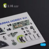   Kelik Hurricane Mk IIC interior 3D decals for Arma Hobby kit 1:72 (K72114)