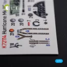 Kelik Hurricane Mk IIC interior 3D decals for Arma Hobby kit 1:72 (K72114)