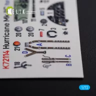   Kelik Hurricane Mk IIC interior 3D decals for Arma Hobby kit 1:72 (K72114)