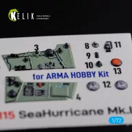   Kelik Sea Hurricane Mk I interior 3D decals for Arma Hobby kit 1:72 (K72115)