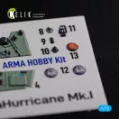 Kelik Sea Hurricane Mk I interior 3D decals for Arma Hobby kit 1:72 (K72115)
