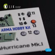   Kelik Sea Hurricane Mk I interior 3D decals for Arma Hobby kit 1:72 (K72115)