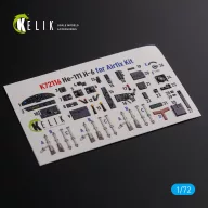   Kelik He-111 H6 interior 3D decals for Airfix kit 1:72 (K72116)