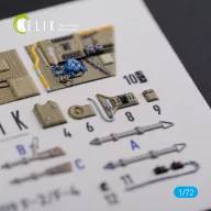   Kelik BF109-F2/F4 reconnaissance interior 3D decals for Fine Molds kit 1:72 (K72122)