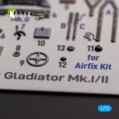 Kelik Gloster Gladiator Mk.I/II - interior 3D decals for Airfix kit 1:72 (K72128)