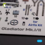  Kelik Gloster Gladiator Mk.I/II - interior 3D decals for Airfix kit 1:72 (K72128)