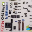 Kelik Ki-84 Hayate - interior 3D decals for Arma Hobby kit 1:72 (K72134)
