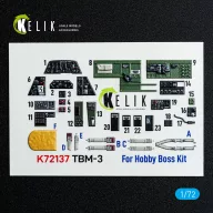   Kelik TBM-3 Avenger - interior 3D decals for HobbyBoss kit 1:72 (K72137)