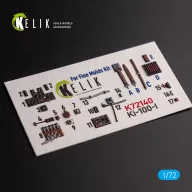   Kelik Ki-100-I - interior 3D decals for FineMolds kit 1:72 (K72140)