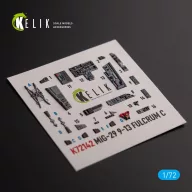   Kelik Mig-29 Fulcrum-C 9-13 interior 3D decals for GWH kit 1:72 (K72142)