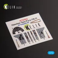   Kelik Hawker Sea Fury FB.11 - interior 3D decals for Trumpeter kit 1:72 (K72153)