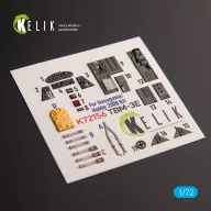   Kelik TBM-3E - interior 3D decals for Hobby 2000/Hasegawa kit 1:72 (K72156)