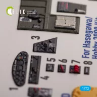   Kelik TBM-3E - interior 3D decals for Hobby 2000/Hasegawa kit 1:72 (K72156)