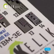   Kelik TBM-3E - interior 3D decals for Hobby 2000/Hasegawa kit 1:72 (K72156)