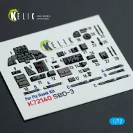  Kelik SBD-3 Dauntless - interior 3D decals for FlyHawk kit 1:72 (K72160)