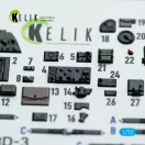 Kelik SBD-3 Dauntless - interior 3D decals for FlyHawk kit 1:72 (K72160)