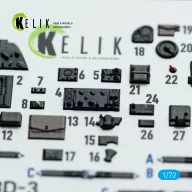   Kelik SBD-3 Dauntless - interior 3D decals for FlyHawk kit 1:72 (K72160)